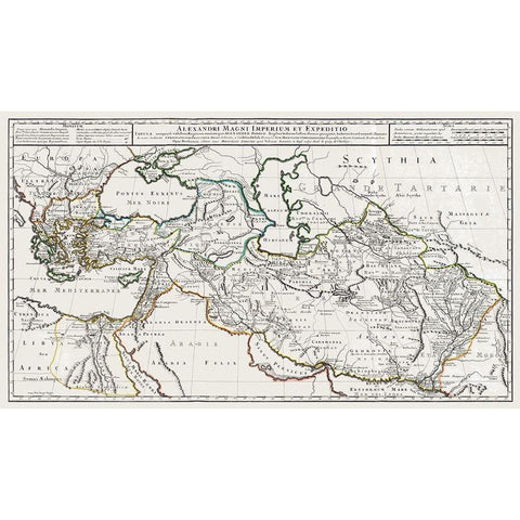 Asia Minor Middle East Turkey Iraq White Modern Wood Framed Art Print by De L''isle