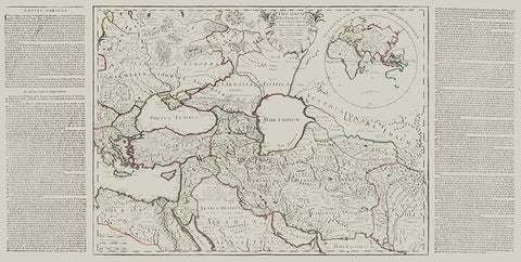 Eastern Europe Middle East - De Lisle 1731 White Modern Wood Framed Art Print with Double Matting by De L''isle