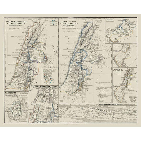 Middle East - Spruner 1865 Black Modern Wood Framed Art Print by Spruner