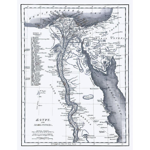 Middle East Egypt Arabia - Oxford 1828 Gold Ornate Wood Framed Art Print with Double Matting by Oxford