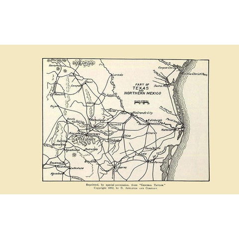 North America Northern Mexico Texas United States Black Modern Wood Framed Art Print with Double Matting by Appleton