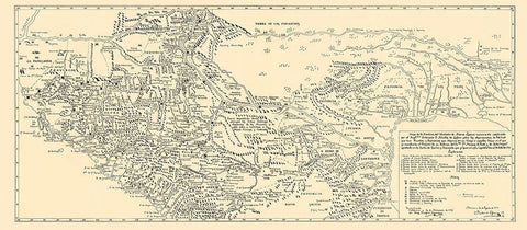 New Spain Mexico Texas United States White Modern Wood Framed Art Print with Double Matting by De Lafora