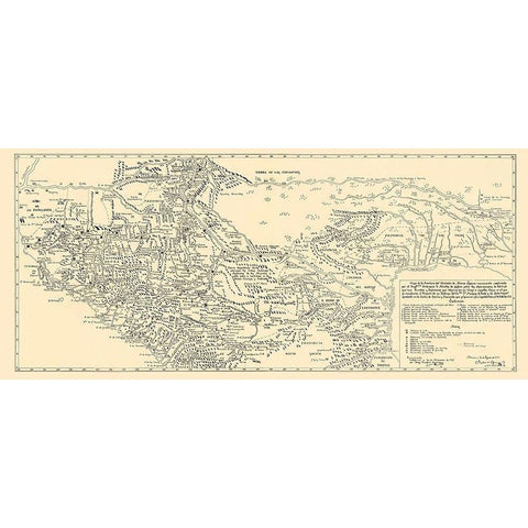 New Spain Mexico Texas United States Black Modern Wood Framed Art Print with Double Matting by De Lafora