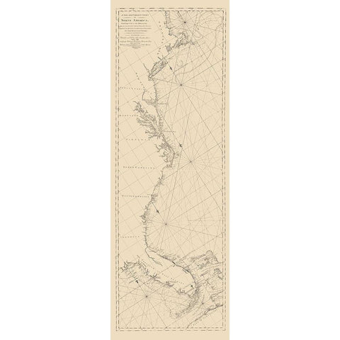 Cape Cod To Havannah - Moore 1784 Gold Ornate Wood Framed Art Print with Double Matting by Moore