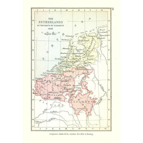 Europe Netherlands - Gardiner 1603 Black Modern Wood Framed Art Print with Double Matting by Gardiner