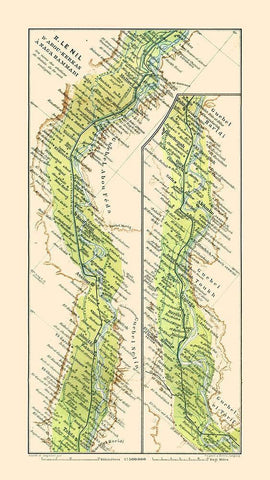 Nile Abu Qurqas Nagaa Hammadi Egypt - Baedeker White Modern Wood Framed Art Print with Double Matting by Baedeker