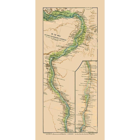 Nile Nagaa Hammadi Aswan Egypt - Baedeker 1913 White Modern Wood Framed Art Print by Baedeker