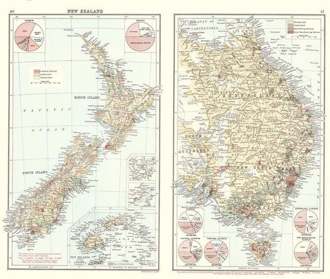 Oceania Imports Exports New Zealand Australia Black Ornate Wood Framed Art Print with Double Matting by Newnes