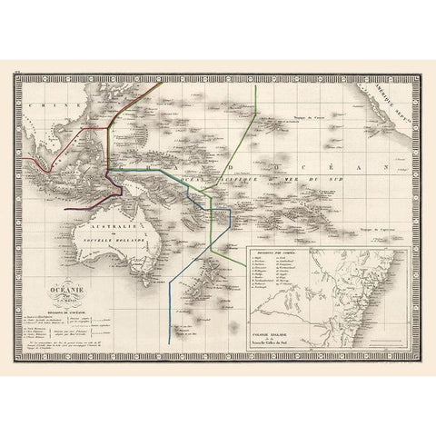 Oceania - Monin 1839 White Modern Wood Framed Art Print by Monin