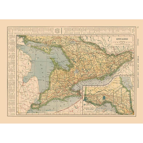 Ontario Canada - Reynold 1921 Black Modern Wood Framed Art Print with Double Matting by Reynold