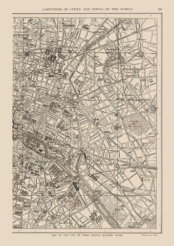 Eastern Paris France Europe - Reynold 1921 Black Ornate Wood Framed Art Print with Double Matting by Reynold