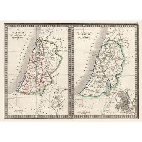 Middle East Palestine Israel - Monin 1839 Black Modern Wood Framed Art Print by Monin