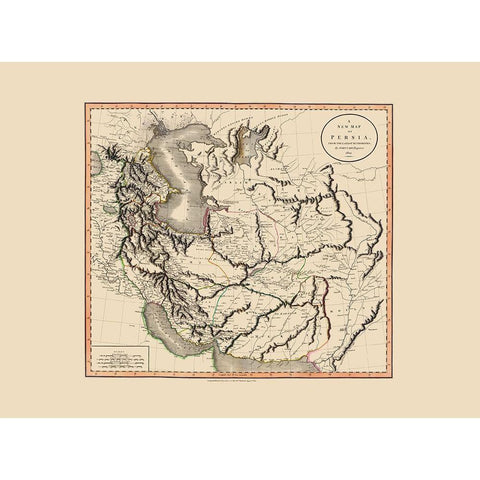 Middle East Persia - Cary 1801 White Modern Wood Framed Art Print by Cary