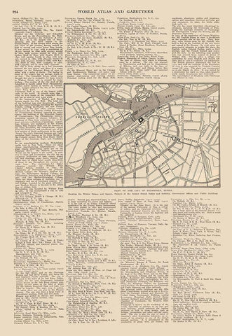 Europe Petrograd Russia - Reynold 1921 Black Ornate Wood Framed Art Print with Double Matting by Reynold