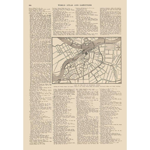 Europe Petrograd Russia - Reynold 1921 Black Modern Wood Framed Art Print by Reynold