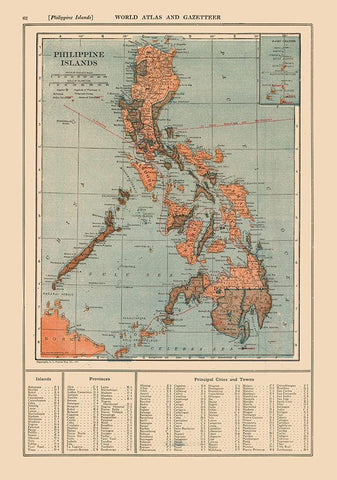 Asia Philippine Islands - Reynold 1921 White Modern Wood Framed Art Print with Double Matting by Reynold