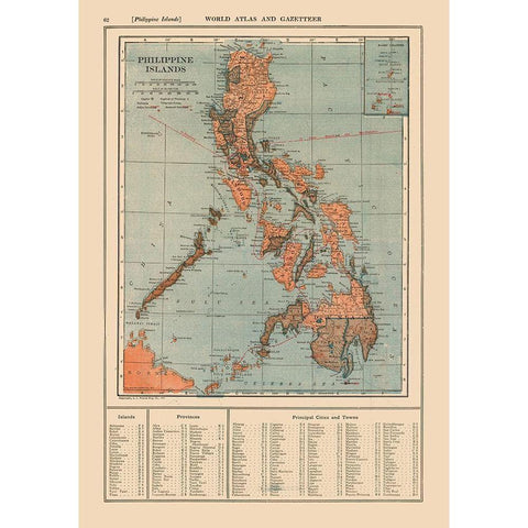 Asia Philippine Islands - Reynold 1921 Black Modern Wood Framed Art Print by Reynold