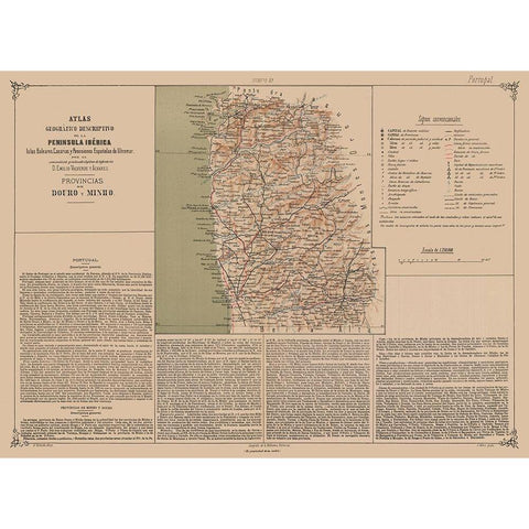 Europe Douro Minho Provinces Portugal Black Modern Wood Framed Art Print by Valverde