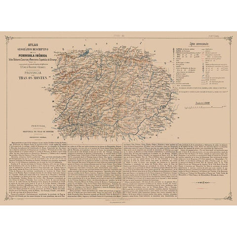 Europe Tras os Montes Province Portugal Gold Ornate Wood Framed Art Print with Double Matting by Valverde