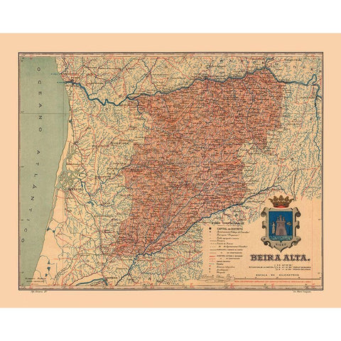 Europe Portugal Beira Alta - Martine 1904 Black Modern Wood Framed Art Print with Double Matting by Martine