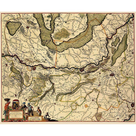 Roermond Netherlands - De Wit 1688 White Modern Wood Framed Art Print by De Wit