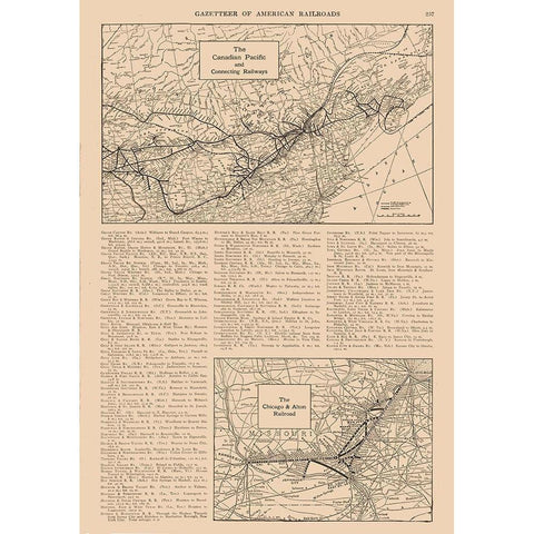 Canadian Pacific, Chicago, Alton Black Modern Wood Framed Art Print by Reynold