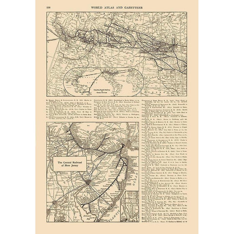 Central New Jersey, Canadian Pacific - Reynold Black Modern Wood Framed Art Print with Double Matting by Reynold