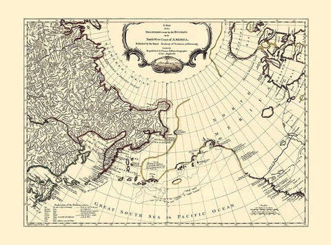 North West Coast America Russian Discoveries White Modern Wood Framed Art Print with Double Matting by Jeffreys