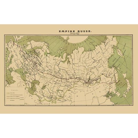 Russian Empire - Zavedenie 1900 White Modern Wood Framed Art Print by Zavedenie