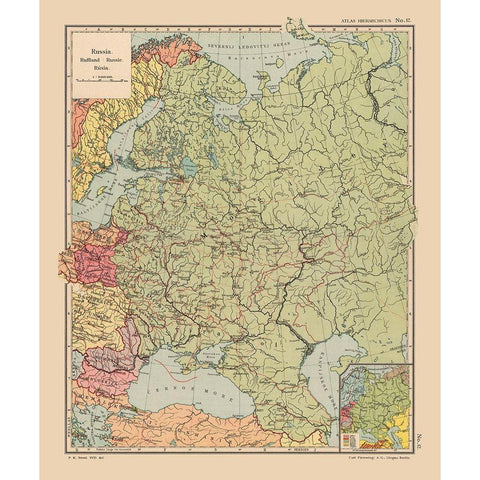 Russia - Streit 1913 Black Modern Wood Framed Art Print by Streit