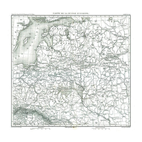 Russia - Thiers 1866 White Modern Wood Framed Art Print by Thiers