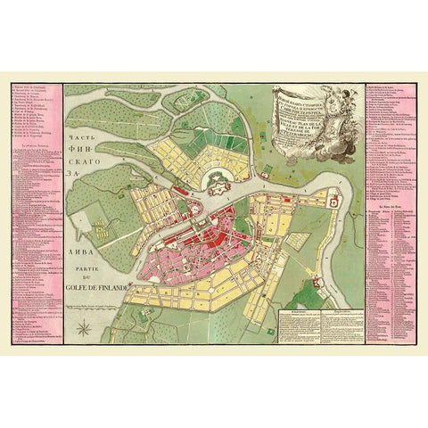 Saint Petersburg Plan Russia - Roth 1776 White Modern Wood Framed Art Print by Roth