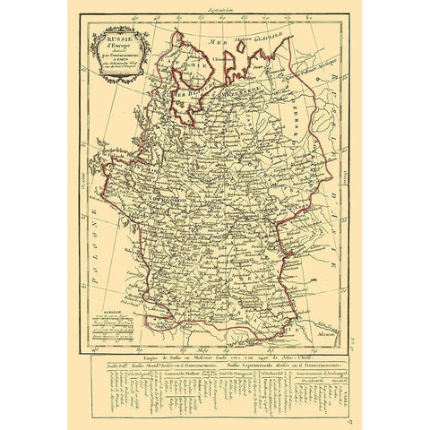 Russia in Europe - Delamarche 1800 Black Modern Wood Framed Art Print by Delamarche