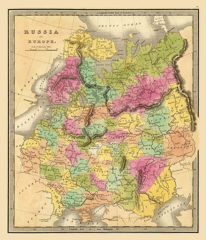 Europe Russia White Modern Wood Framed Art Print with Double Matting by Unknown