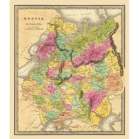 Europe Russia Gold Ornate Wood Framed Art Print with Double Matting by Unknown