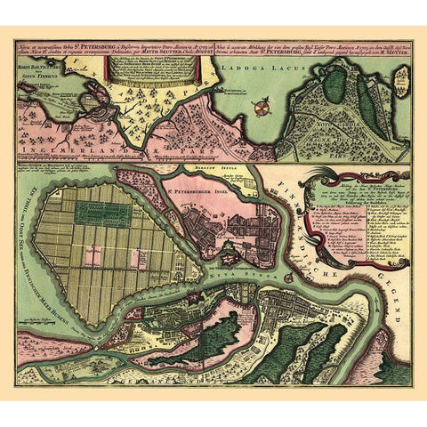 Saint Petersburg Russia Europe - Seutter White Modern Wood Framed Art Print by Seutter