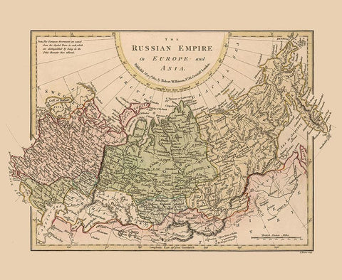 Russian Empire Europe Asia Russia - Wilkinson 1801 White Modern Wood Framed Art Print with Double Matting by Wilkinson