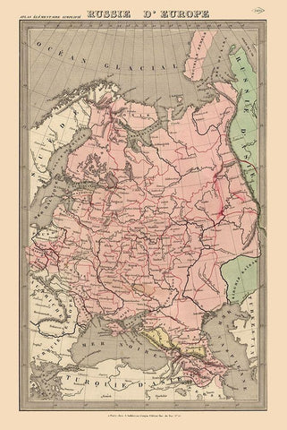 Europe Russia Black Ornate Wood Framed Art Print with Double Matting by Unknown