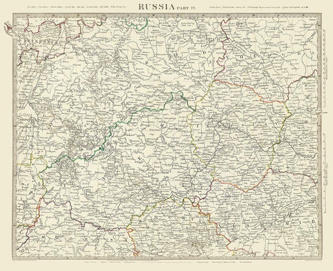 Europe Western Russia - Baldwin 1834 Black Ornate Wood Framed Art Print with Double Matting by Baldwin