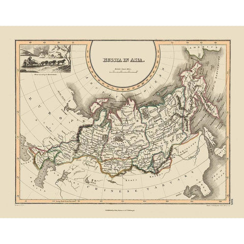 Asia Russia - Thomson White Modern Wood Framed Art Print by Thomson