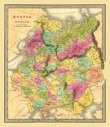 Europe Russia Black Ornate Wood Framed Art Print with Double Matting by Unknown