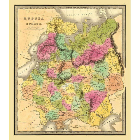 Europe Russia Gold Ornate Wood Framed Art Print with Double Matting by Unknown