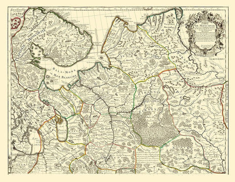 Ancient Russia - De Lisle White Modern Wood Framed Art Print with Double Matting by De L''isle