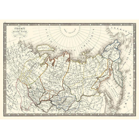 Siberia Russia - Monin Black Modern Wood Framed Art Print with Double Matting by Monin