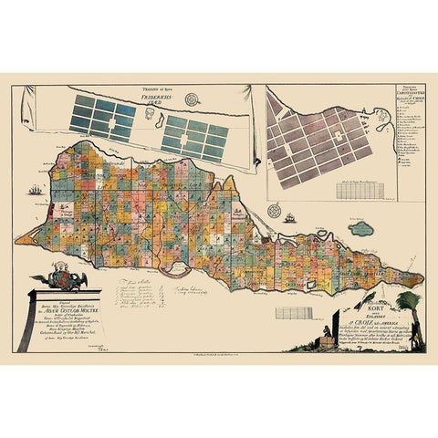 Caribbean Saint Croix Virgin Islands United States White Modern Wood Framed Art Print by Beck