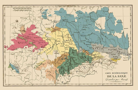 Saxony Region Germany - Agasse 1827 White Modern Wood Framed Art Print with Double Matting by Agasse