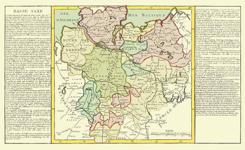 Lower Saxony Germany - Mondhare 1787 White Modern Wood Framed Art Print with Double Matting by Mondhare