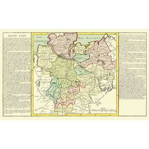 Lower Saxony Germany - Mondhare 1787 Black Modern Wood Framed Art Print by Mondhare