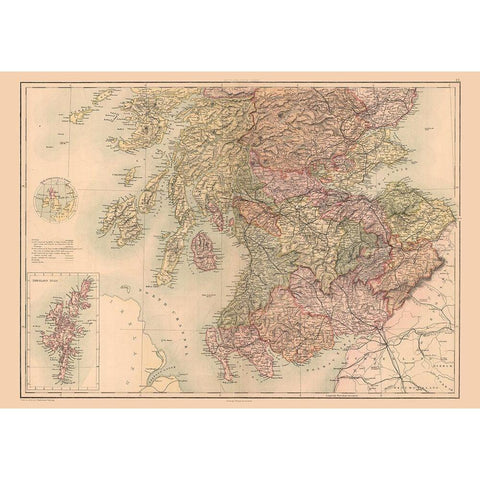 North Scotland - Black 1867 Black Modern Wood Framed Art Print with Double Matting by Black