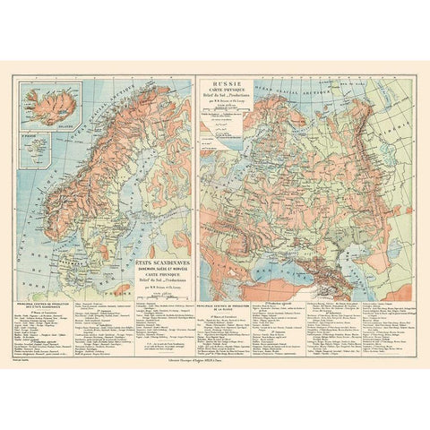 Scandinavia Landform Russia Sweden Norway Denmark White Modern Wood Framed Art Print by Drioux